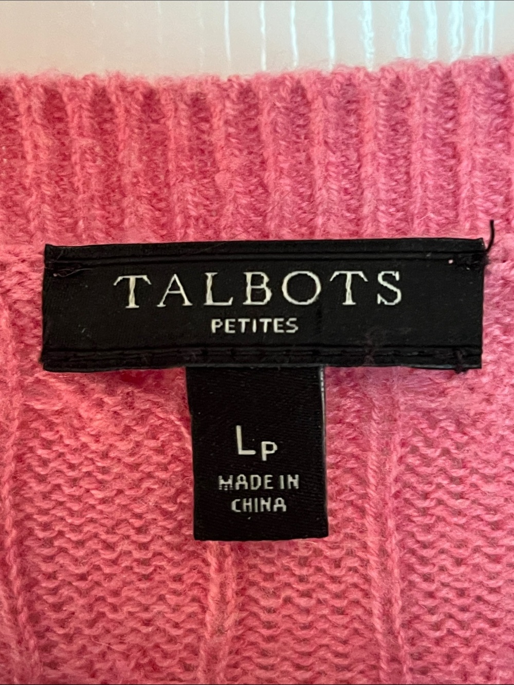 Talbots Lambswool Blend Cable Sweater - Picture 4 of 6